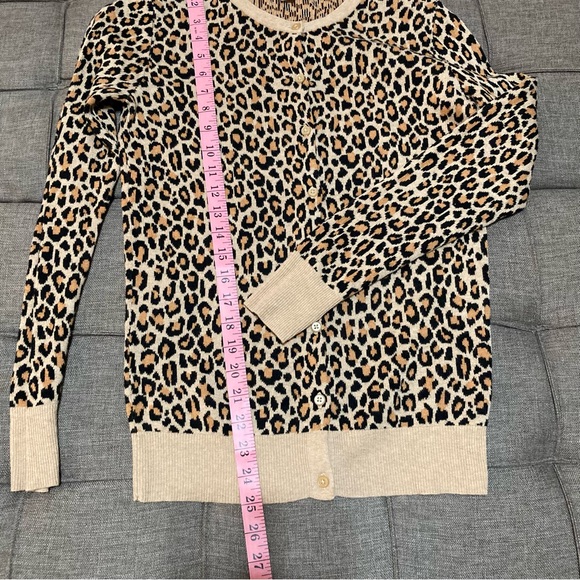 Leopard Print Button Cardigan Sweater Size Small - Picture 7 of 8